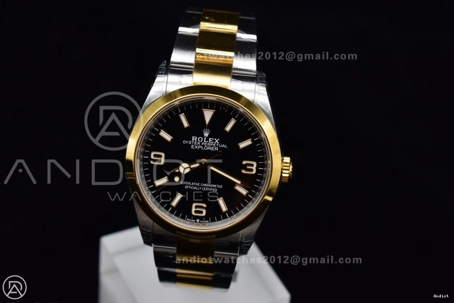 Steel 1:1 DD3230 VSF SS Explorer Edition on Dial Best 904L 124273 Bracelet 36mm Black YG 0601